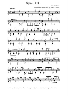 Spancil Hill: For solo classical guitar by folklore