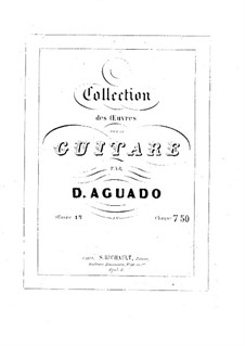 Morceaux agréables non difficiles, Op.13: Vollsammlung by Dionisio Aguado