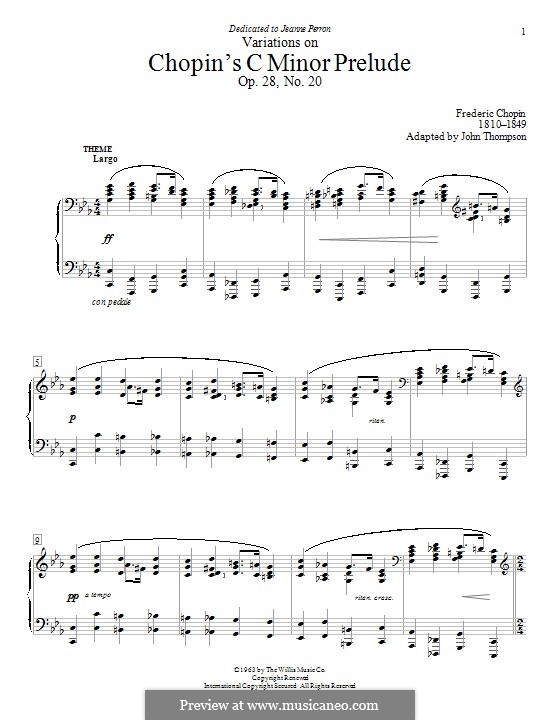 Nr.20 in c-Moll: Variations by Frédéric Chopin