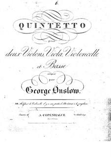 Streichquintett Nr.6 in e-Moll, Op.19: Stimmen by Georges Onslow