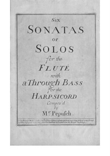 Sechs Sonaten für Flöte und Basso Continuo: Sechs Sonaten für Flöte und Basso Continuo by Johann Christoph Pepusch