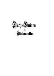 Suite für Cello Nr.1 in G-Dur, BWV 1007: Für einen Interpreten by Johann Sebastian Bach