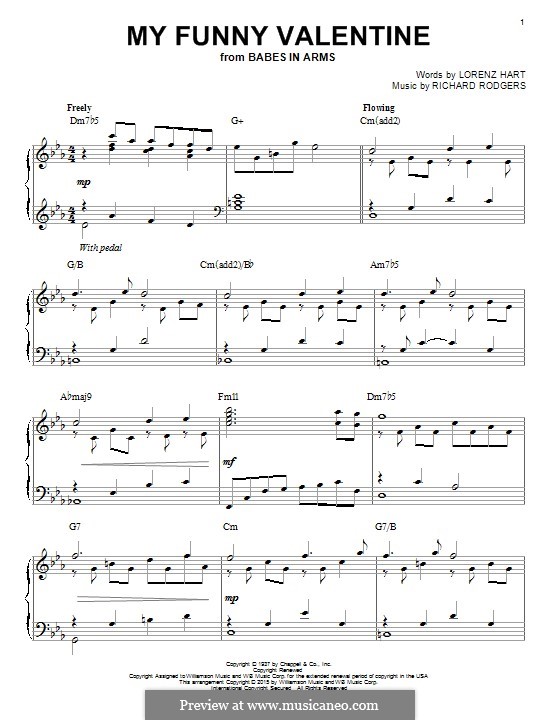 My Funny Valentine: Für Klavier (jazz version) by Richard Rodgers