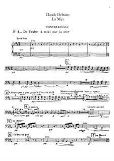 Das Meer , L.109: Kontrabassstimme by Claude Debussy