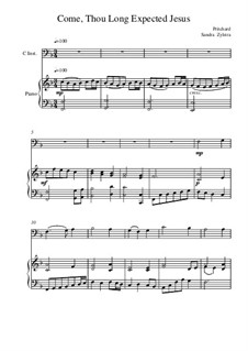 Come, Thou Long-Expected Jesus: Score for two performer (in C) by Rowland Huw Prichard