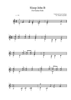 Sloop John B (The Beach Boys): Für Gitarre by folklore