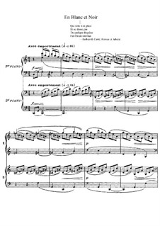 En blanc et noir (In Black and White), L.134: Für zwei Klaviere, vierhändig by Claude Debussy