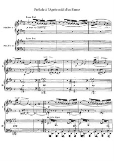 Prélude à l'après-midi d'un faune (Vorspiel zum Nachmittag eines Faunes), L.86: Bearbeitung für zwei Klaviere, vierhändig by Claude Debussy