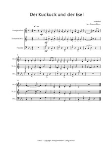 Der Kuckuck und der Esel: Trio Trompete, Trompete, Posaune, Op.03011 by folklore