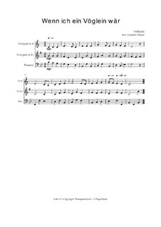 Wenn ich ein Vöglein wär: Trio Trompete, Trompete, Posaune, Op.03014 by folklore