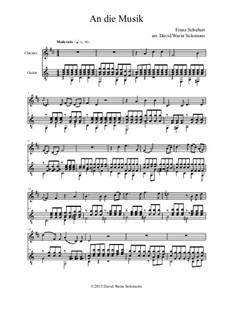 An die Musik, D.547 Op.88 No.4: Für Klarinette und Gitarre by Franz Schubert