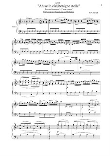 Ah se in ciel, K.538: Für Stimme und Klavier by Wolfgang Amadeus Mozart