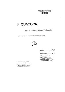 Streichquartett No.1 in g-Moll, L.85 Op.10: Version für Klavier by Claude Debussy