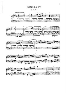 Drei Sonaten für Klavier, Op.10: No.1 in A-Dur, Craw 60 by Jan Ladislav Dussek