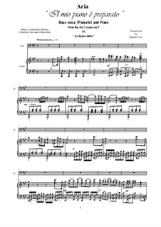 Die diebische Elster: Il mio piano è preparato, for bass voice and piano by Gioacchino Rossini