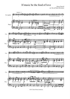 If music be the food of love: For cor anglais and piano by Henry Purcell