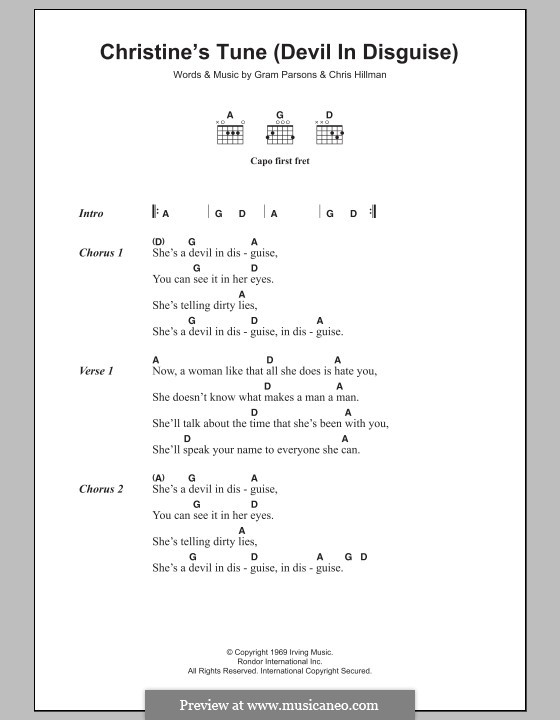 Christine's Tune: Text und Akkorde by Chris Hillman