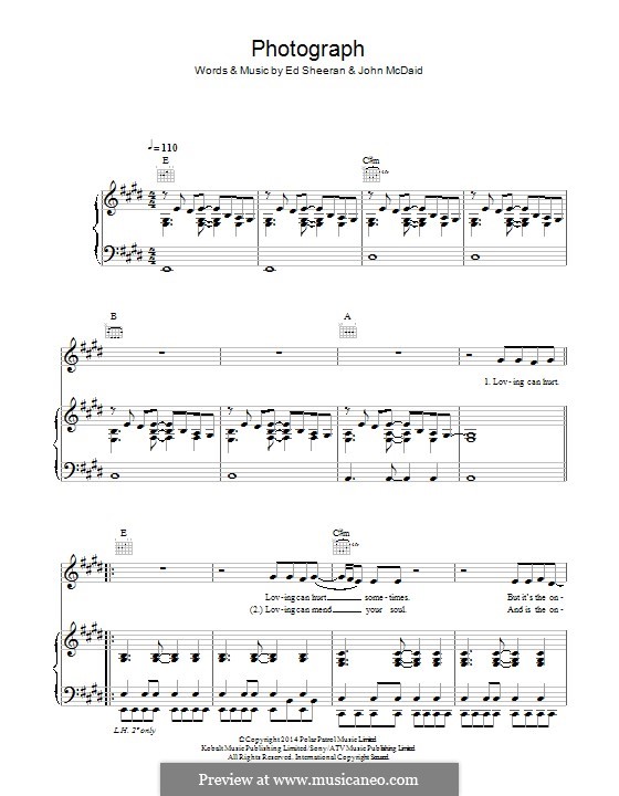 Photograph: Für Stimme und Klavier (oder Gitarre) by Ed Sheeran, John McDaid