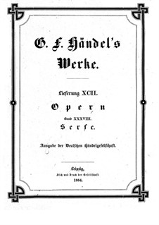 Vollständige Oper: Vollpartitur by Georg Friedrich Händel