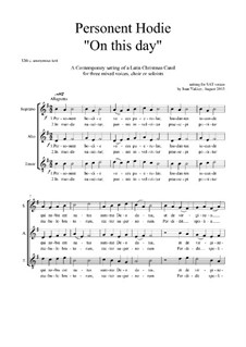 Personent Hodie: Christmas motet: SAT by Joan Yakkey