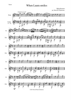 When Laura smiles: Für Flöte und Gitarre by Philip Rosseter