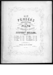 Pensées fugitives, Op.30: Souvenir, for piano by Stephen Heller, Heinrich Wilhelm Ernst