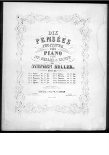 Pensées fugitives, Op.30: Romanze, für Klavier by Stephen Heller, Heinrich Wilhelm Ernst