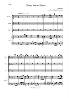 Come live with me: For string trio and piano by folklore