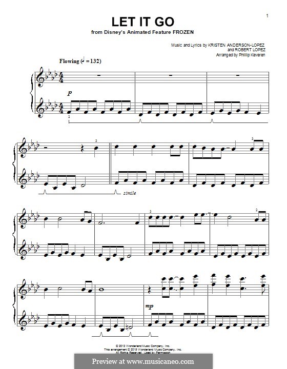 Piano version: Classical version by Robert Lopez, Kristen Anderson-Lopez