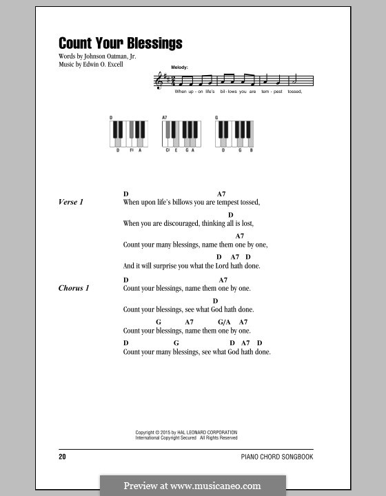 Count Your Blessings: Text und Akkorde by Edwin Othello Excell