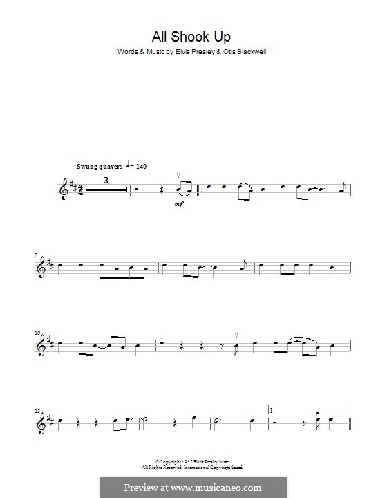 All Shook Up: Für Violine by Elvis Presley, Otis Blackwell