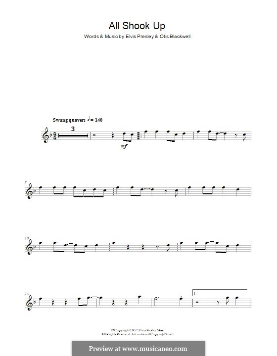 All Shook Up: Für Flöte by Elvis Presley, Otis Blackwell
