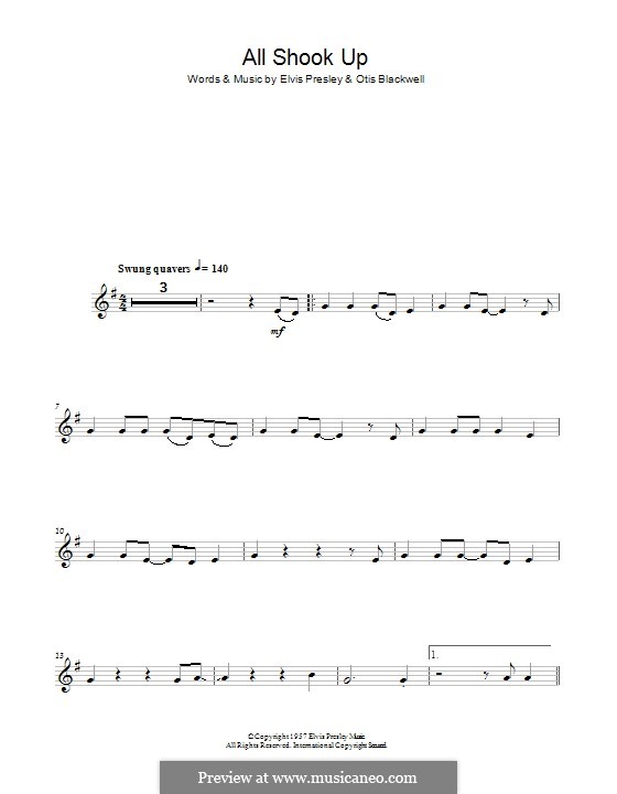 All Shook Up: Für Altsaxophon by Elvis Presley, Otis Blackwell