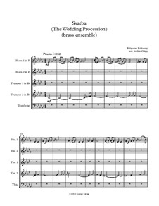 Svatba (The Wedding Procession): For brass ensemble by folklore