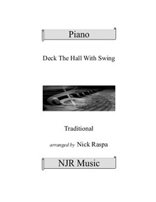 Deck the Hall with Swing: For early intermediate piano by folklore