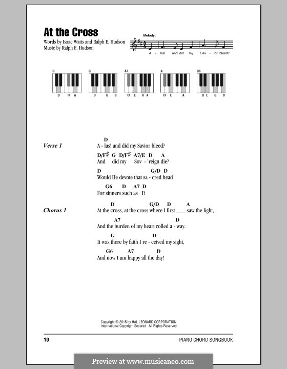 At the Cross: Text und Akkorde by Ralph E. Hudson
