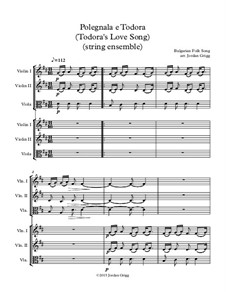 Polegnala e Todora (Todora's Love Song): For string ensemble by folklore