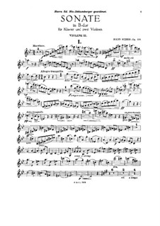 Sonate für zwei Violinen und Klavier, Op.135: Violinstimme II by Hans Huber