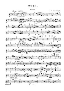 Klaviertrios, Op.12, 83, 93: Streicherstimmen by Johann Nepomuk Hummel