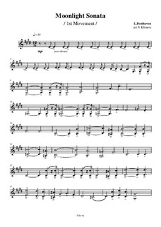 Teil I: For string quartet – violin I part, Ор.7 No.3 by Ludwig van Beethoven