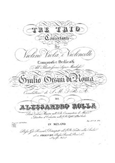 Drei Konzert-Trios für Streicher, BI 410, 405, 397: Drei Konzert-Trios für Streicher by Alessandro Rolla