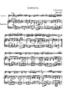 Sonate da camera für Violine und Basso Continuo: Bearbeitung für Violine und Klavier by Pietro Locatelli