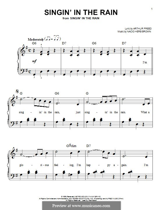 Singin' in the Rain (Gene Kelly): Für Klavier by Nacio Herb Brown