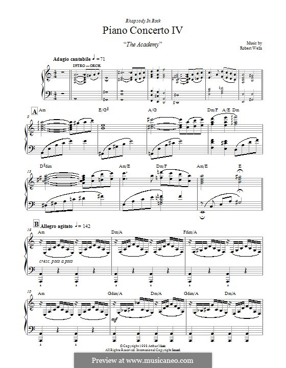 Piano Concerto: Movement IV. The Academy by Robert Wells