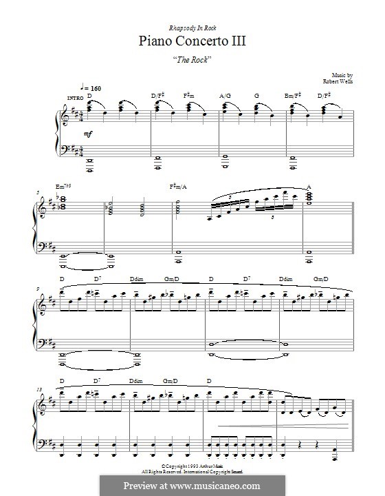 Piano Concerto: Movement III. The Rock by Robert Wells