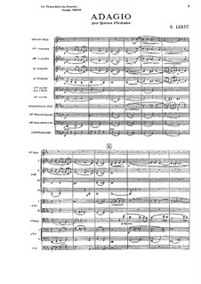 Adagio für Streichtrio und Streichorchester: Adagio für Streichtrio und Streichorchester by Guillaume Lekeu