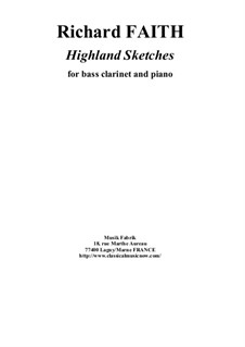 Highland Sketches: For bass clarinet and piano by Richard Faith