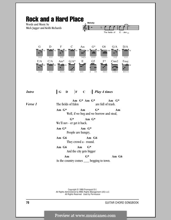 Rock and a Hard Place (The Rolling Stones): Text und Akkorde by Keith Richards, Mick Jagger