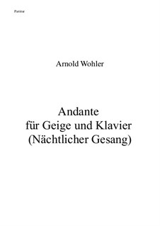 Andante für Geige und Klavier: Andante für Geige und Klavier by Dr. Arnold Wohler