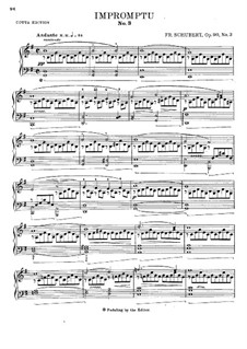 Vier Impromptus für Klavier, D.899 Op.90: Impromptu Nr.3, S.565b by Franz Schubert